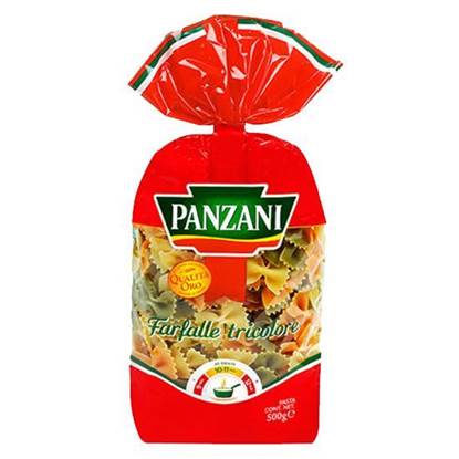 Picture of Panzani Butterfly Macaroni with Tomato & Spinch  ( 500 GM * 12 Pouch )