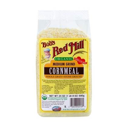 Picture of BRM Organic Cornmeal Flour  Medium 24 OZS 