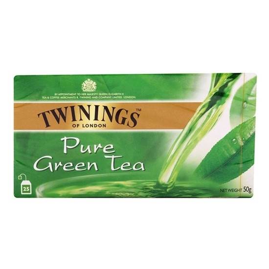 ثواق سوق الطعام الكويتي Twinings Pure Green Tea 25 Bags 50 Gm
