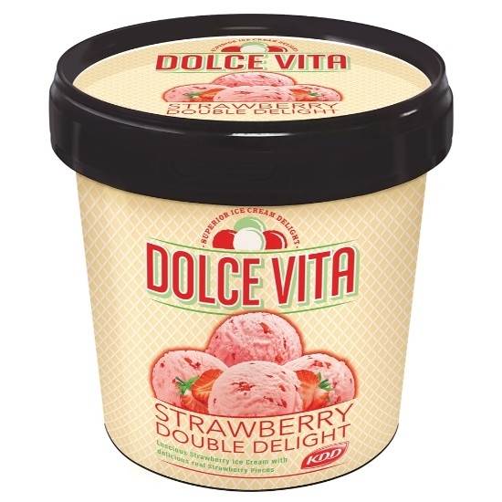 Picture of Dolce Vita Ice cream Strawberry Double Delight 1 LTR