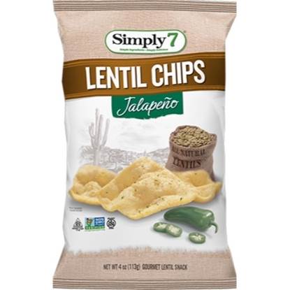 Picture of Simply 7 Lentil Chips Jalapeno 113 G