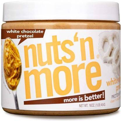 Picture of NUTS N MORE - HIGH PROTEIN + PEANUT SPREAD - WHITE CHOCOLATE PRETZEL 